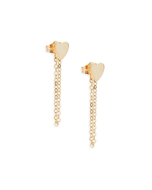 Saks Fifth Avenue 14K Heart Chain Earrings