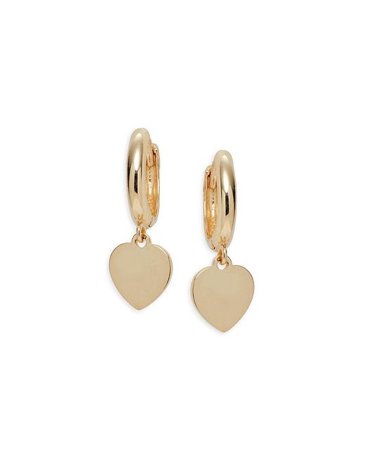 Saks Fifth Avenue 14K Heart Huggie Earrings