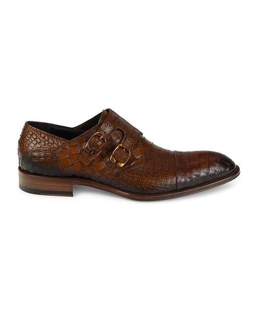 Jo Ghost Croc-Embossed Leather Loafers