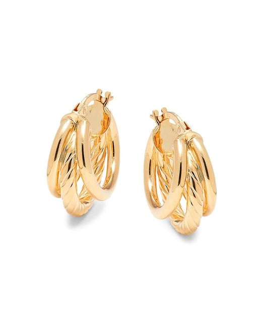 Saks Fifth Avenue Made in Italy 14K Triple Hoop Earrings
