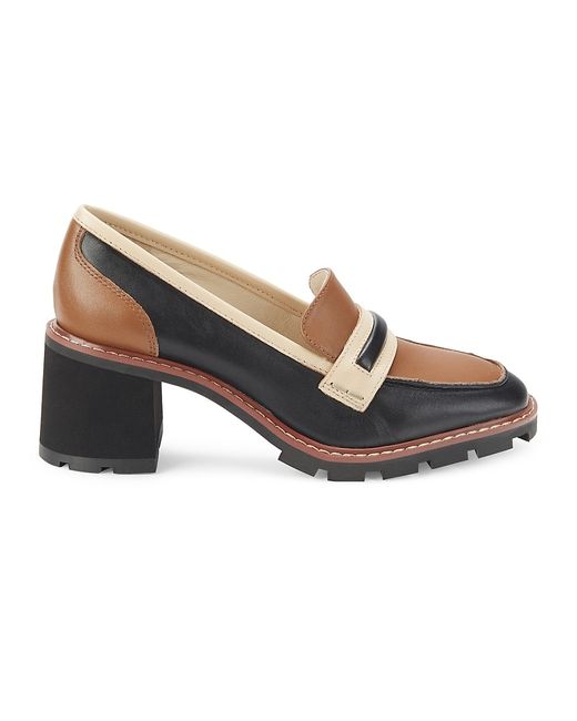Sanctuary Sa Parker Block Heel Leather Loafers