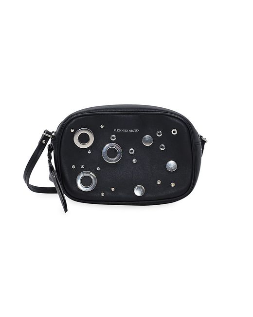 Alexander McQueen Eyelet Camera Bag In Leather