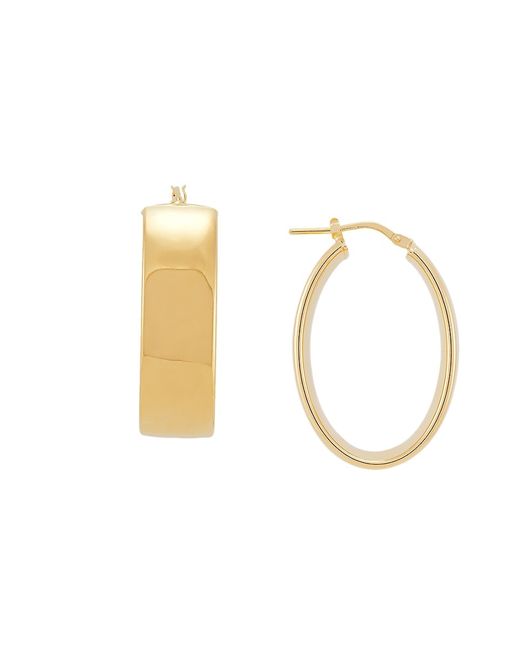 Saks Fifth Avenue 14K Goldplated Sterling Chunky Oval Hoop Earrings