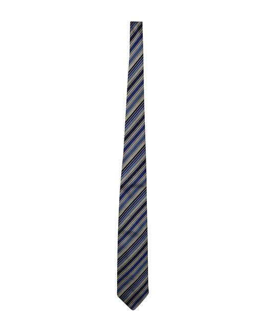 Versace Striped Tie In Multicolor Silk