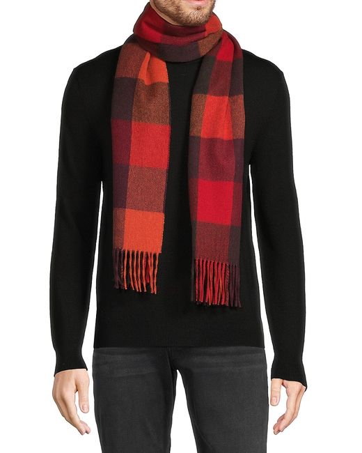Fraas Buffalo Checked Wool-Blend Scarf