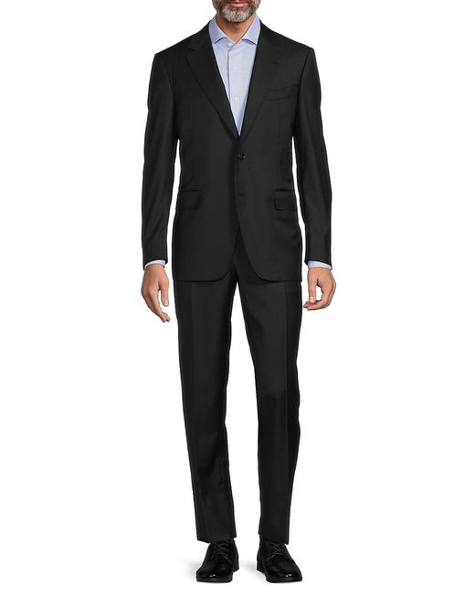 Canali Solid Wool Suit 56 46