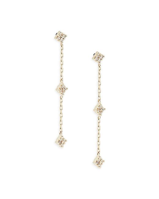 Saks Fifth Avenue 14K 0.10 TCW Diamond Linear Earrings
