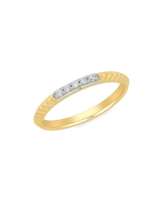 Verifine Demi Fine Liv Goldplated Sterling 0.10 TCW Diamond Ring