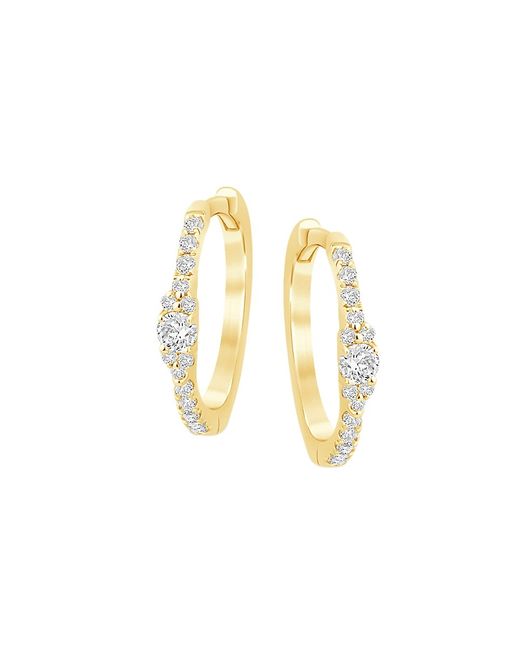 Saks Fifth Avenue 14K 0.16 TCW Diamond Huggie Earrings