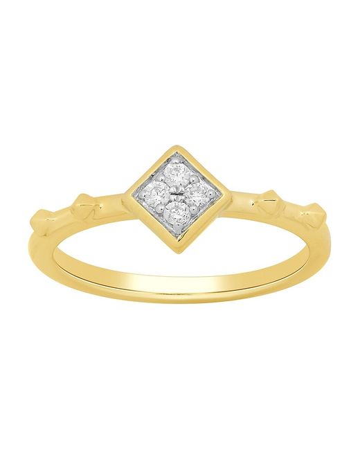 Verifine Demi Fine Ruth 18K Goldplated 0.1 TCW Diamond Ring