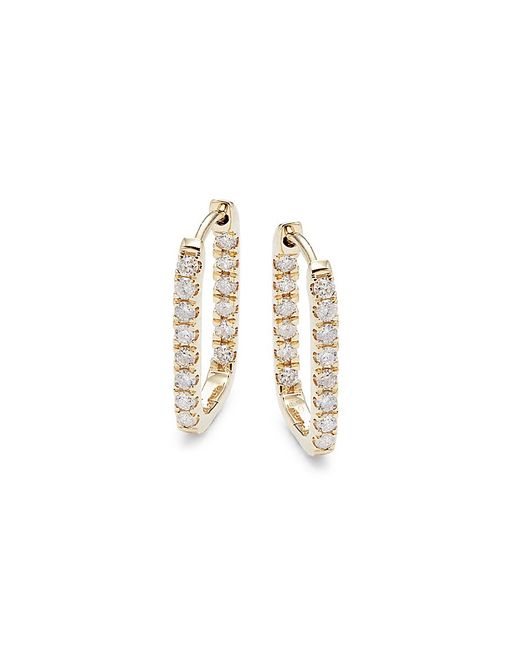 Saks Fifth Avenue 14K 0.5 TCW Diamond Hoop Earrings