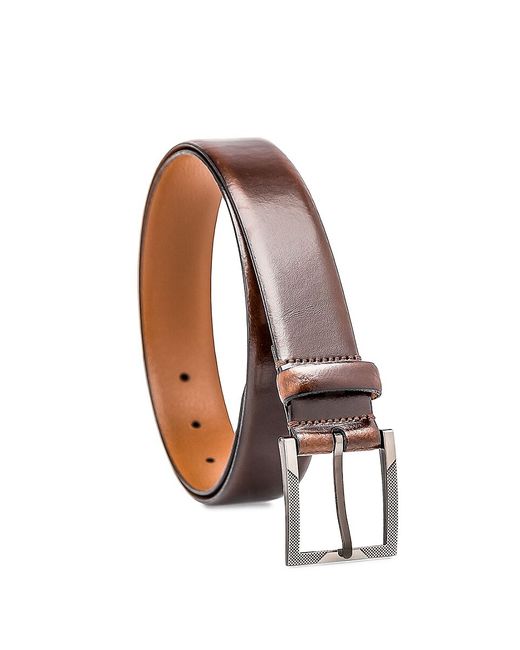 Made in Italy Burnished Leather Dress Belt