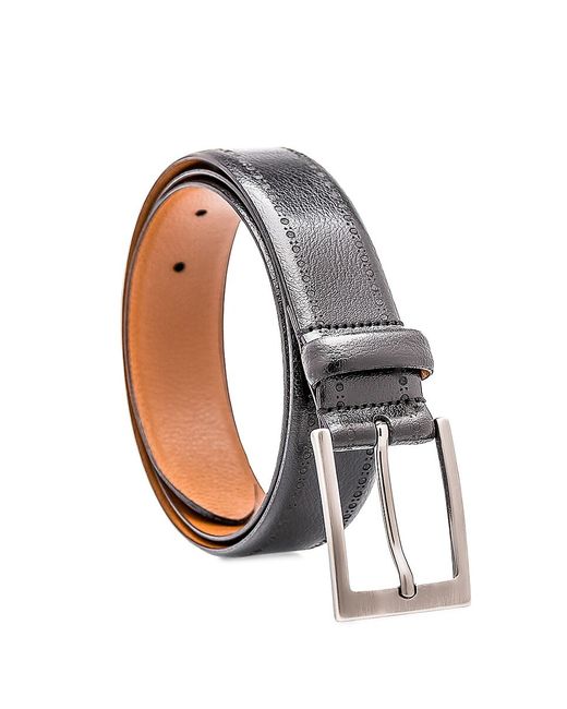 Made in Italy Brogue Leather Dress Belt