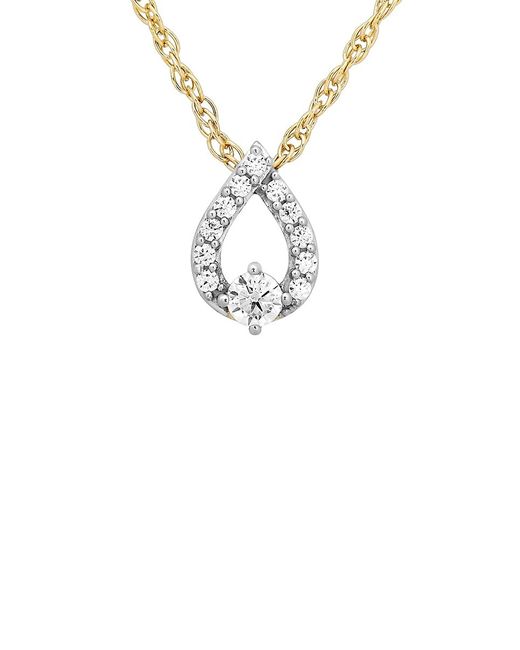 Verifine Demi Fine Naomi 18K Goldplated Sterling 0.15 TCW Diamond Pendant Necklace