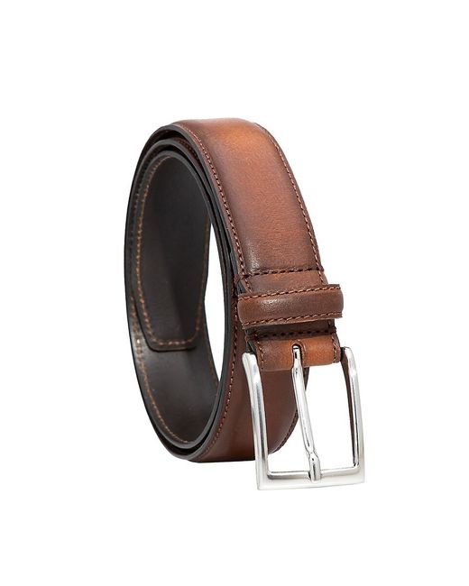 Made in Italy Burnished Padded Leather Belt