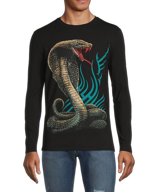 X Ray Mens Embellished Snake Graphic Tee
