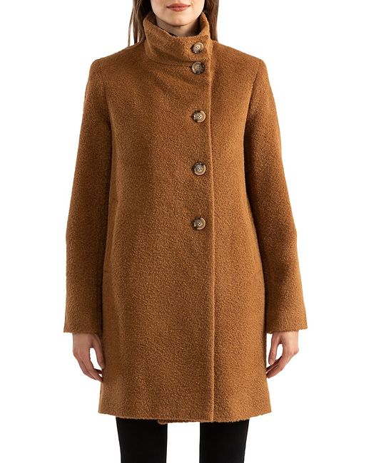 Sofia Cashmere Wool Alpaca Blend Boucle Coat