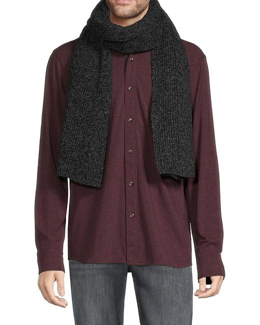 Karl Lagerfeld Cable Knit Wool Blend Scarf