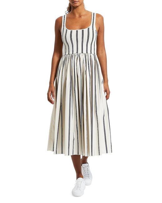 Theory Striped Midi Dress