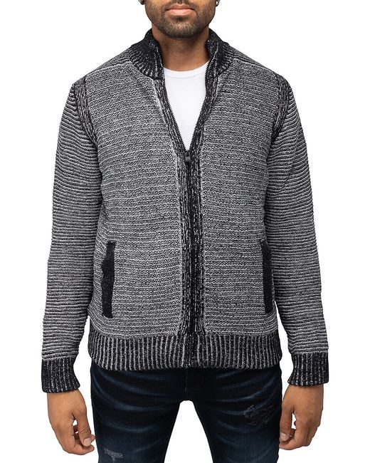 X Ray Mens Fleece Lined Zip Up Sweater