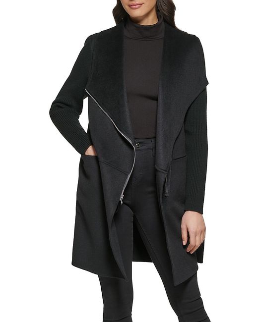 Kenneth Cole Double Face Wool Blend Coat