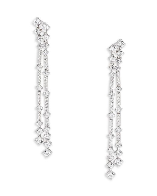 Saks Fifth Avenue Sterling White Sapphire Drop Earrings