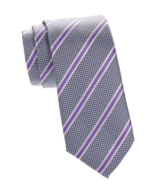 Canali Halo Striped Silk Jacquard Tie