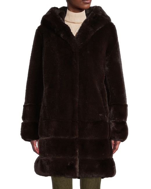 Bcbgmaxazria Faux Fur Hooded Coat