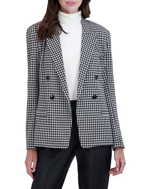 Ookie & Lala Double Breasted Houndstooth Blazer