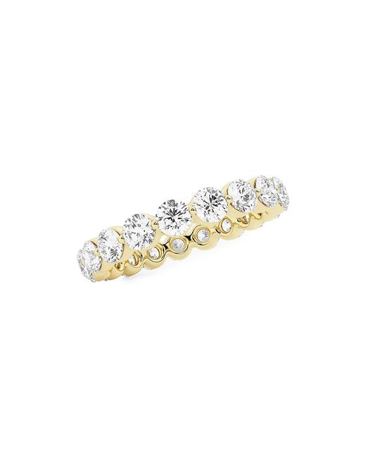 Saks Fifth Avenue Build Your Own Collection 14K Gold Natural Round Floating Diamond Eternity Band