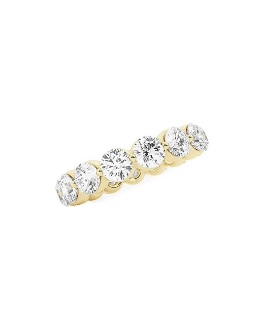 Saks Fifth Avenue Build Your Own Collection 14K Gold Natural Round Floating Diamond Eternity Band