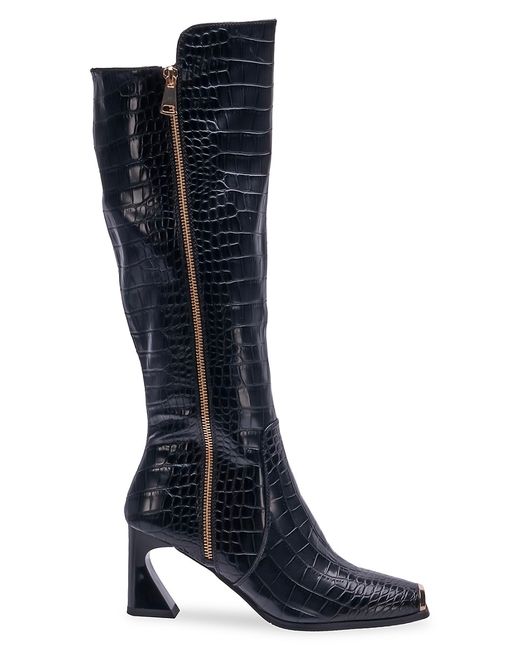 Lady Couture London Crocodile Embossed Tall Boots