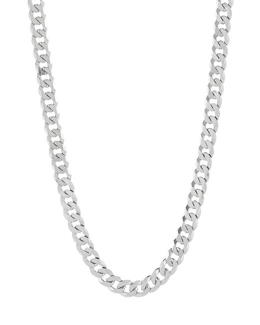 Saks Fifth Avenue Made in Italy Sterling Curb Chain Necklace