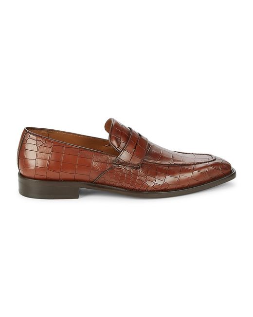 Mezlan Croc-Embossed Leather Loafers