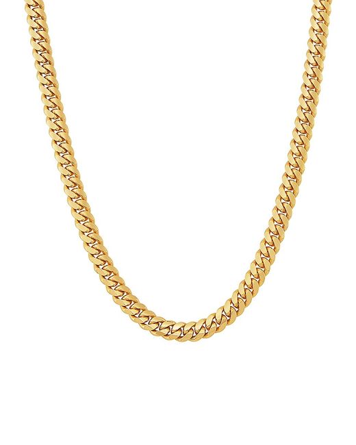 Saks Fifth Avenue Made in Italy 14K Goldplated Sterling Cuban Chain Necklace/24