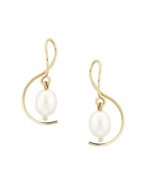 Saks Fifth Avenue 14K 6MM Cultured Freshwater Pearl Drop Earrings