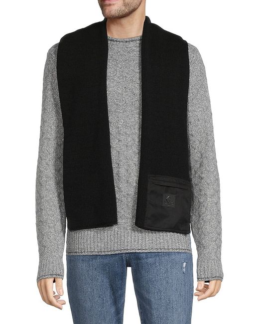 Karl Lagerfeld Ribbed Cargo Scarf