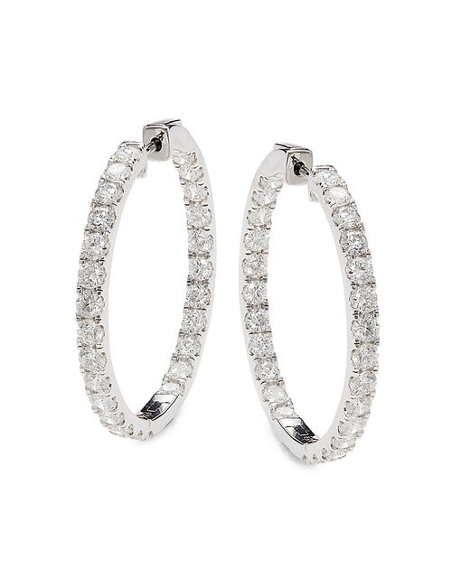 Saks Fifth Avenue 14K 5 TCW Diamond Hoop Earrings
