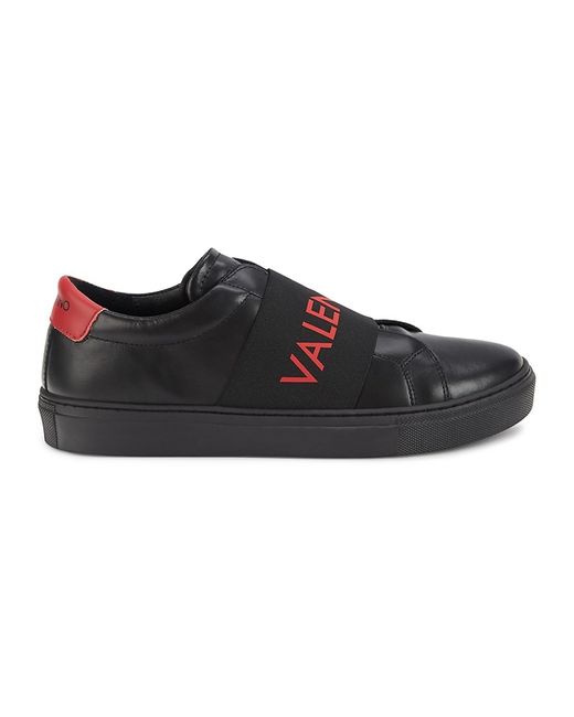 Valentino Bags by Mario Valentino Zeus Logo Leather Slip On Sneakers