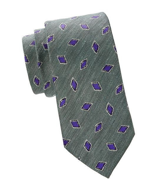 Eton Printed Silk Linen Tie