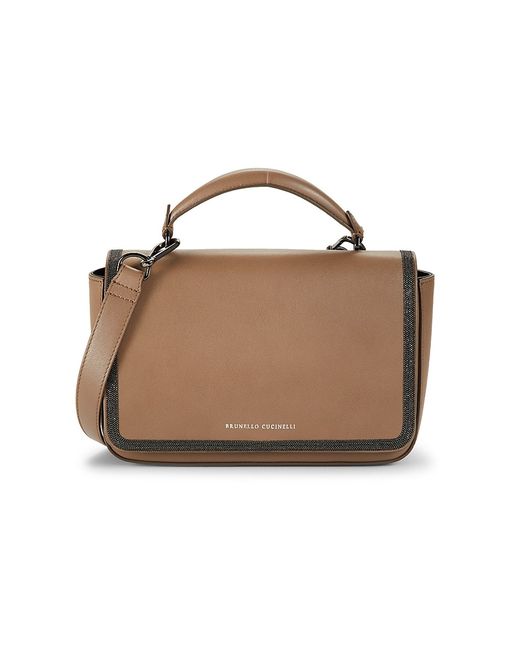 Brunello Cucinelli Leather Top Handle Bag
