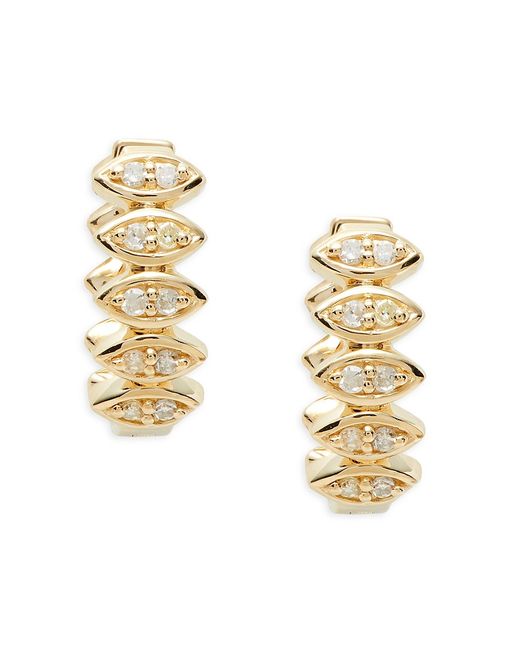 Saks Fifth Avenue 14K 0.1 TCW Diamond Huggie Earrings