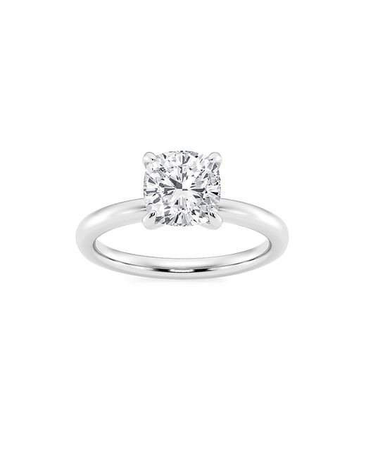 Saks Fifth Avenue Build Your Own Collection 14K Gold Lab Grown Cushion Cut Diamond Solitare Engagement Ring Si.