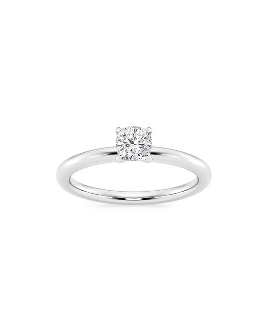 Saks Fifth Avenue Build Your Own Collection 14K Gold Lab Grown Cushion Cut Diamond Solitare Engagement Ring .