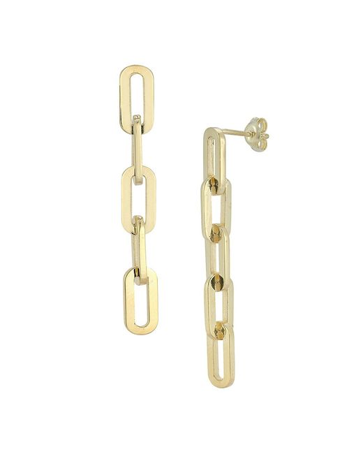 Sphera Milano 14K Goldplated Sterling Paperclip Drop Earrings