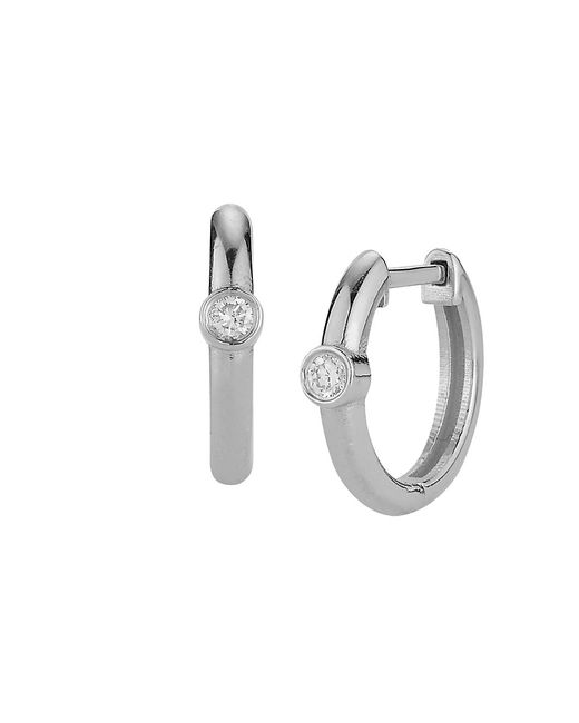 Saks Fifth Avenue 14K 0.06 TCW Diamond Hoop Earrings