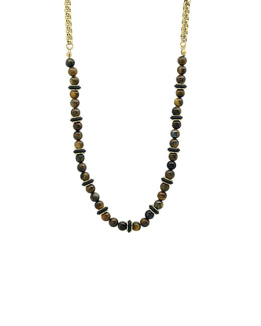 Anthony Jacobs 18K Goldplated Tiger Eye Necklace