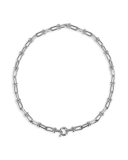 Gabi Rielle Bejeweled Sterling Thick Front Clasp Necklace