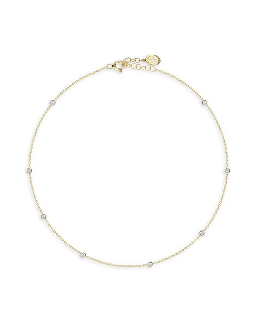 Gabi Rielle Bejeweled 14K Yellow Goldplated Sterling Pave Crystal Choker Necklaces