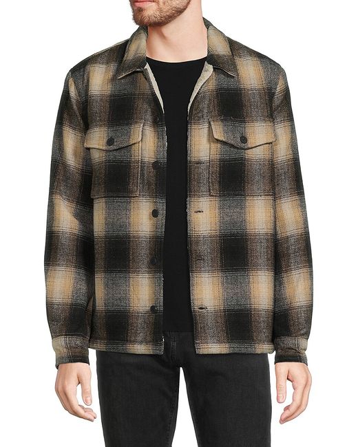 Industry 9 Faux Fur Lined Plaid Shirt